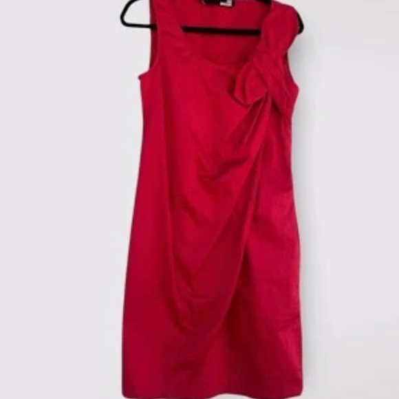 Love Moschino Womens Sleeveless Red Holiday Cocktail Dress - Size 10 - Picture 1 of 7
